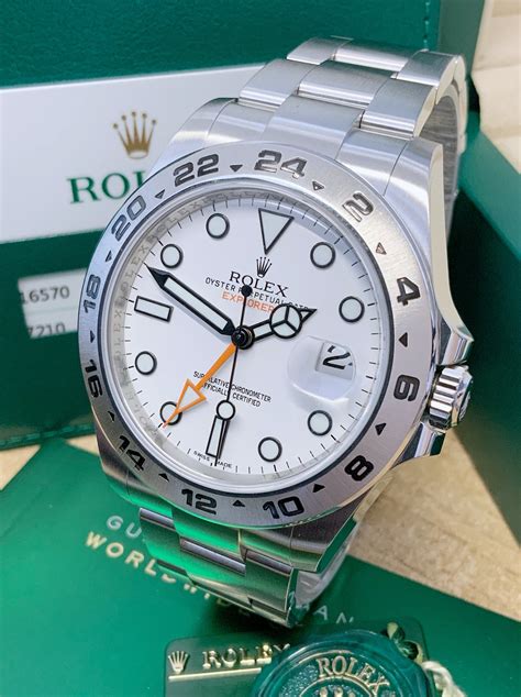 rolex white explorer 2|Rolex explorer 2 42mm white.